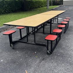 (10) Available Folding 12-Seats Cafeteria Tables School Church Lunch Different Colors $399, we Deliv