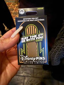 Disney Parks 2026 Star Wars May The 4th Be With You Mystery Box Pin Set NEW