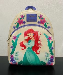 Loungefly Disney The Little Mermaid Ariel Sea Flowers Mini Backpack