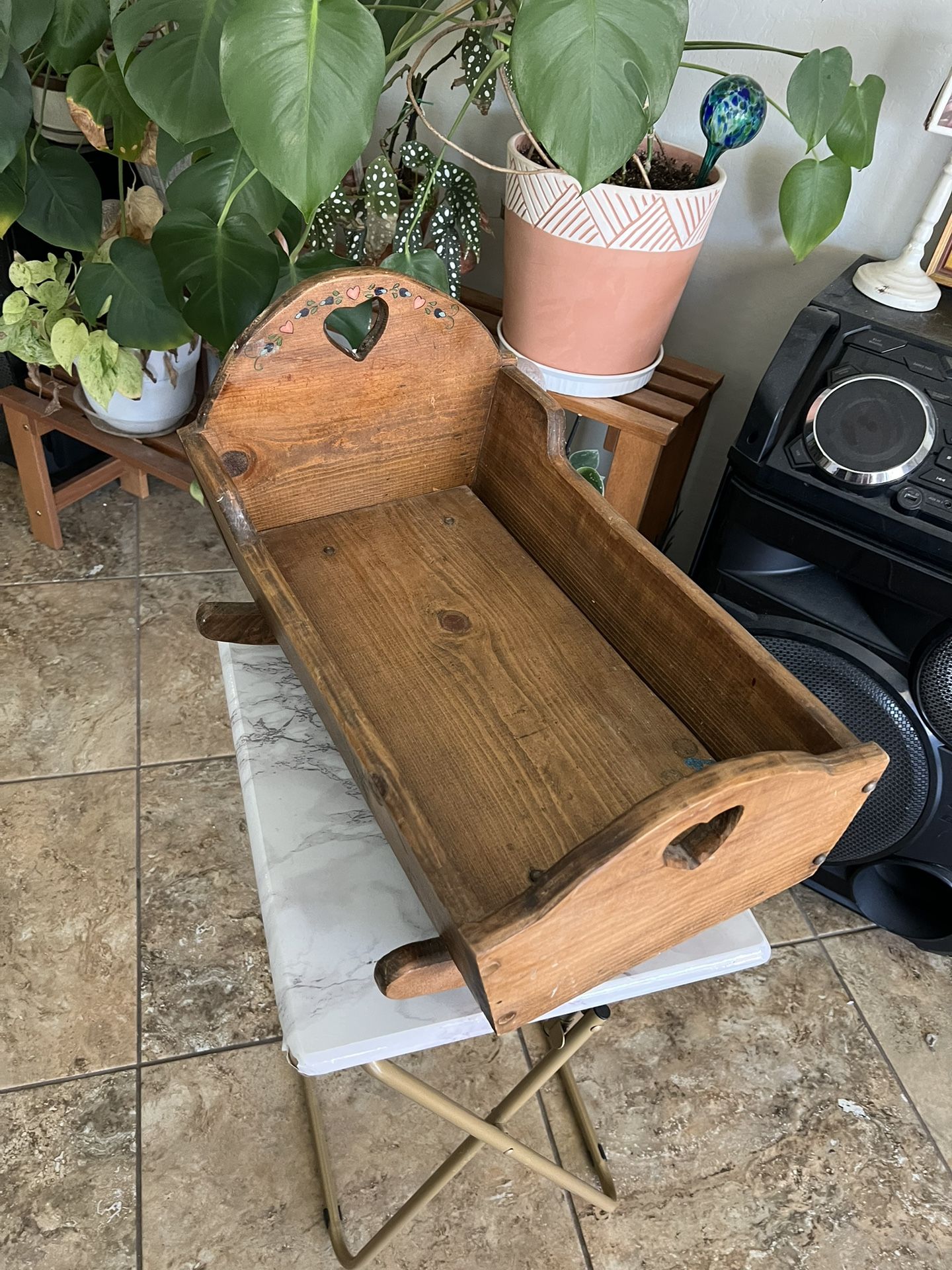Wood Boho Cottage Core Farmhouse Doll Bed 