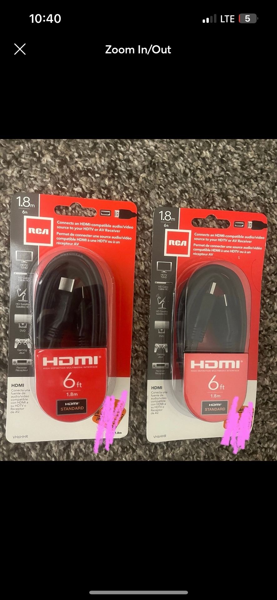 Lot of 10 RCA HDMI Cables – Brand New, Sealed – 10 for $25