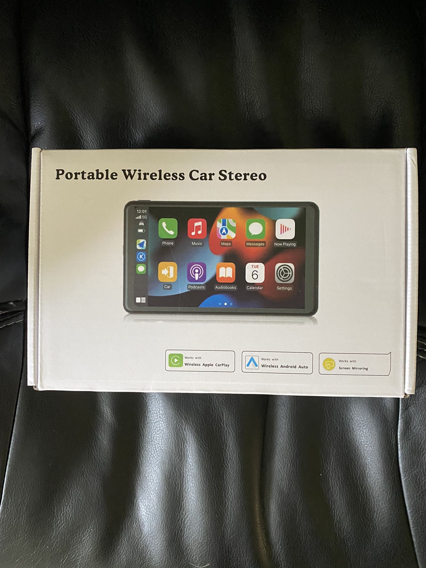 Portable Wireless CarPlay Car Stereo 7" HD Touchscreen Apple CarPlay Android Backup Camera Mirror Bluetooth GPS Siri Aux