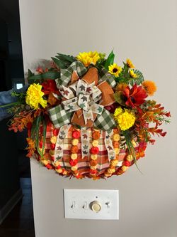 Lighted Handcrafted Pumpkin with Lights