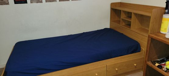 Twin bookcase bed frame