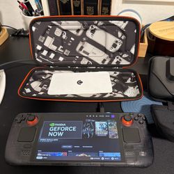 Steam Deck OLED Transparent Limited Edition and Dbrand Killswitch Case with Travel Cover