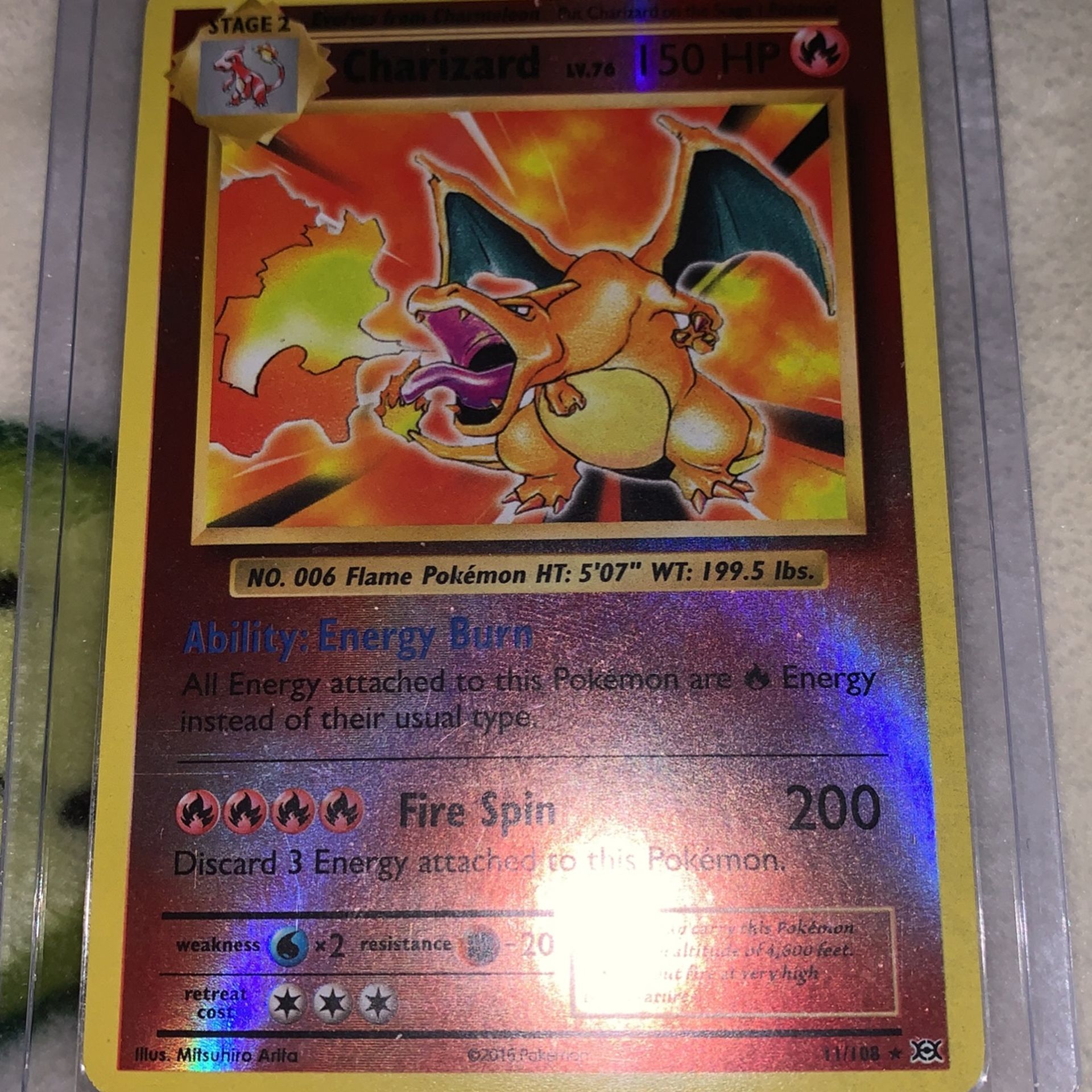 Charizard reverse holo Pokemon card