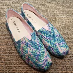 Toms Palm Tree Print Shoes - Size 8.5