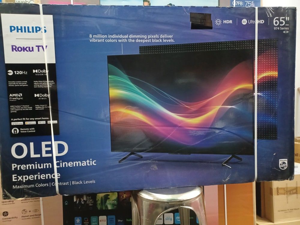 Super Deal. 65" Oled Smart 4k Ultra HDTV By Phillips With Roku Streaming. Endless Entertainment