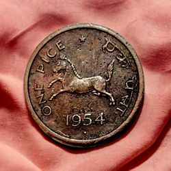 Vintage 1954 India 1 Pice Coin