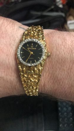 Waltham gold nugget vintage watch