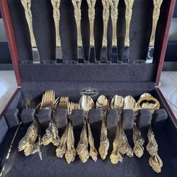 Reed & Barton Antique gold Flatware 