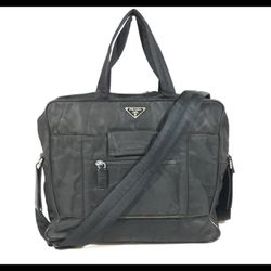 PRADA bag handbag shoulder bag 2way nylon black Authentic