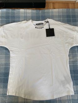 Palm Angels White Logo Neck T-Shirt
