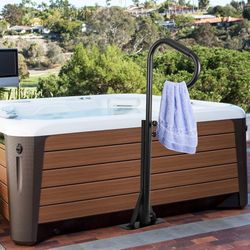 600 lbs Capacity 57" Tall Hot Tub Handrail, 360 Degree Pivoting Safety Handrail, Adjustable Height, for Spa, Hot Tub Handrail,