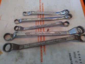 5 BOXED IN WRENCHES SAE SIZES