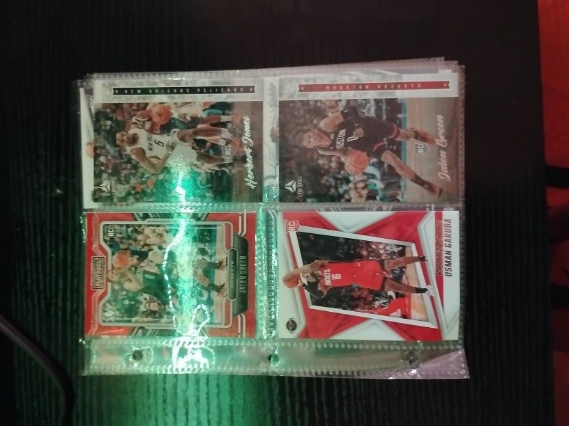 3 Pages Random Rookie Basketball Cards. (Cards In Picture Not Guaranteed)