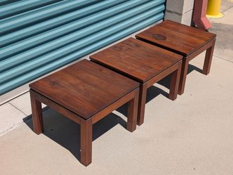 Vintage Mid Century Modern Walnut Tables by Williams Bros Furniture