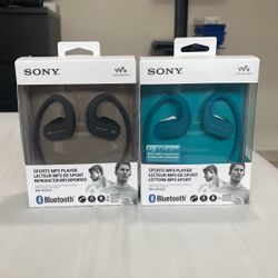 Sony Bluetooth Sports Headphones Black And light blue $40 For One 