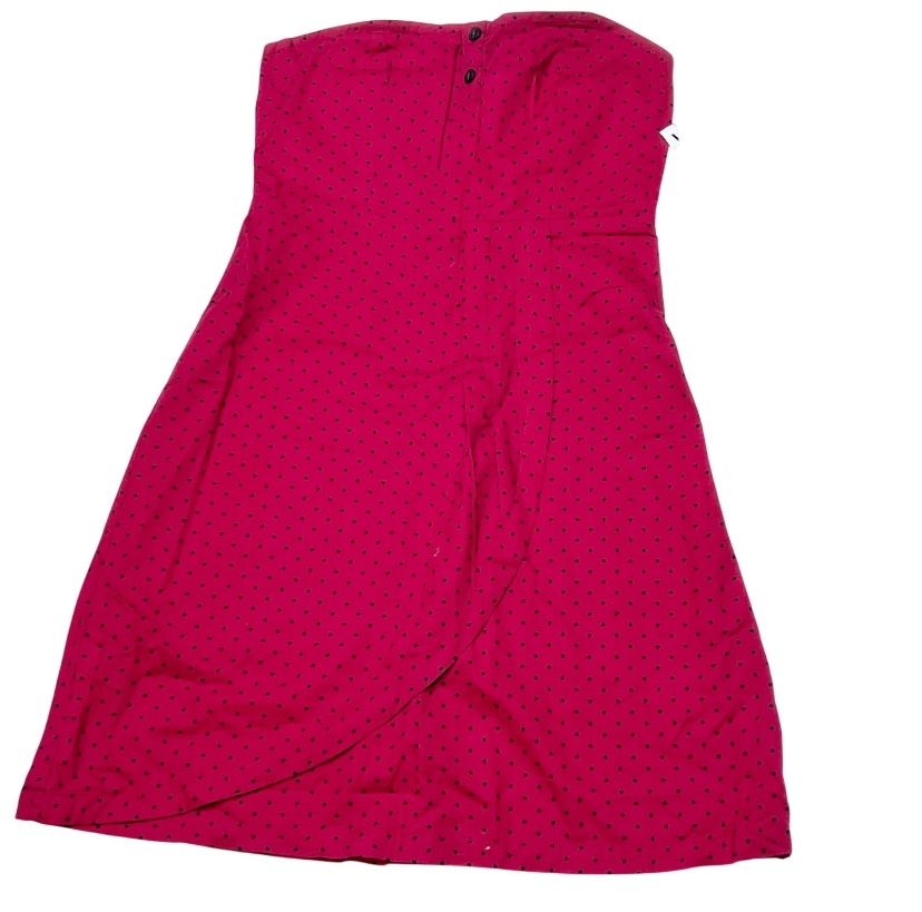 Vans Cherry Strapless Dress Junior XSmall Black Red Polka Dot Flare Midi New