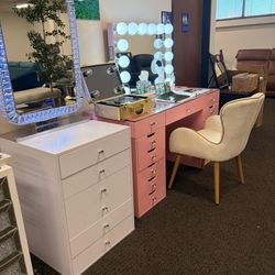  #Last Days#Needs to go# Pink Vanity Table $10 Down Payment Financing And Delivery