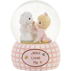 PRECIOUS MOMENTS Baby Gifts: Jesus Loves Me Snow Globe Pink Girls Good for
Christmas Present,
Newborn, Birthday, Baptism, etc.