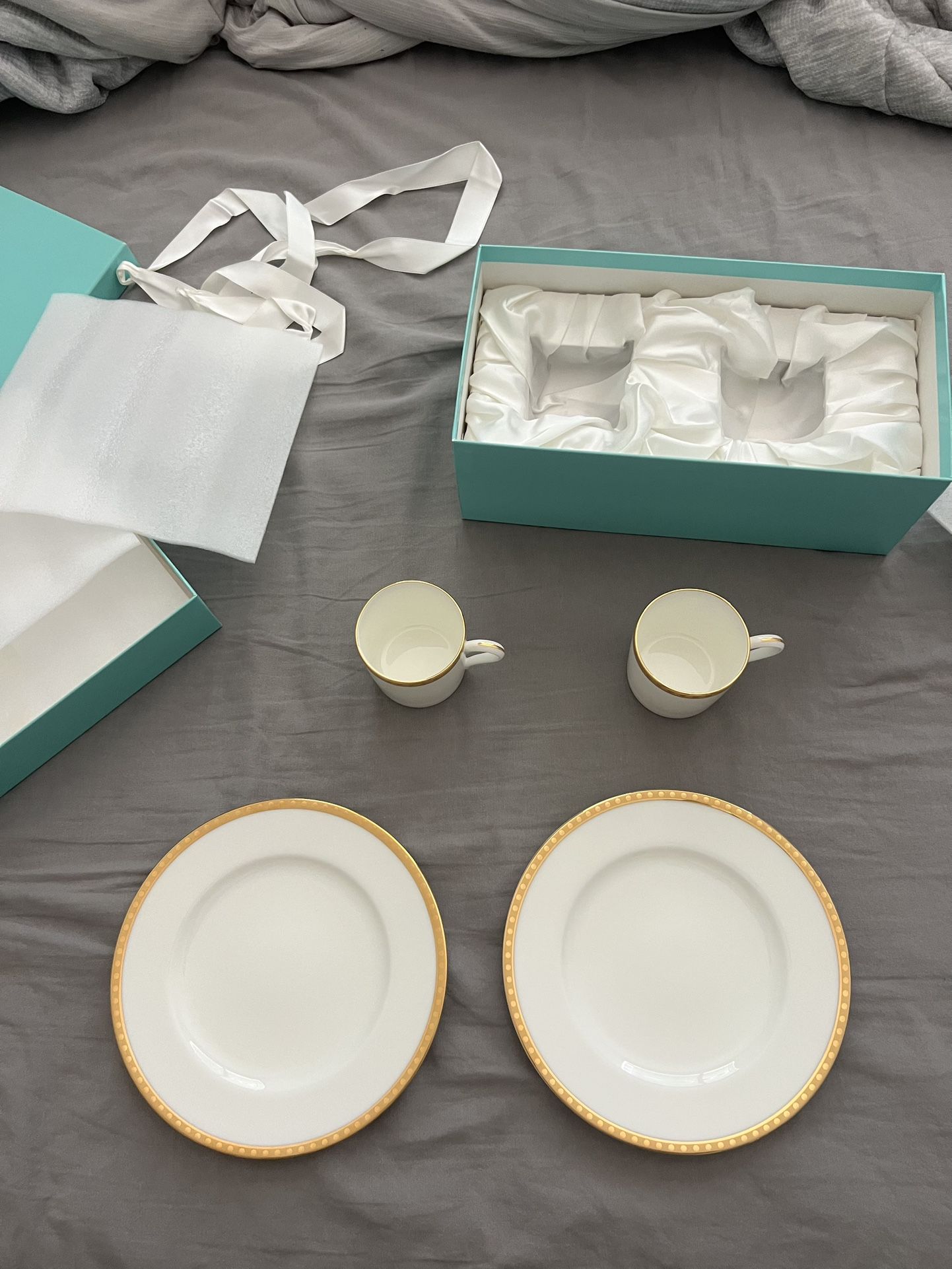 Tiffany Tea Cup And Plates