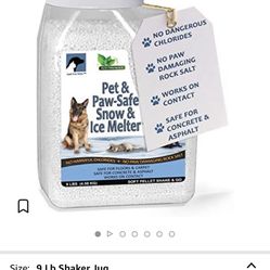 JUST FOR PETS Snow & Ice Melter Safe for Pets & Paws Contains No Toxic Chlorides or Painful to The Paw Rock Salt, Safe for Dogs & Cats. Fast Acting an