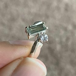 Handmade Beautiful Natural Tourmaline & Pure 925 Silver Ring