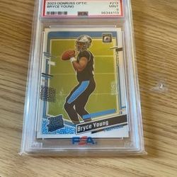Bryce Young 2023 Donaruss Optic Mint 9 PSA graded football panthers slab
