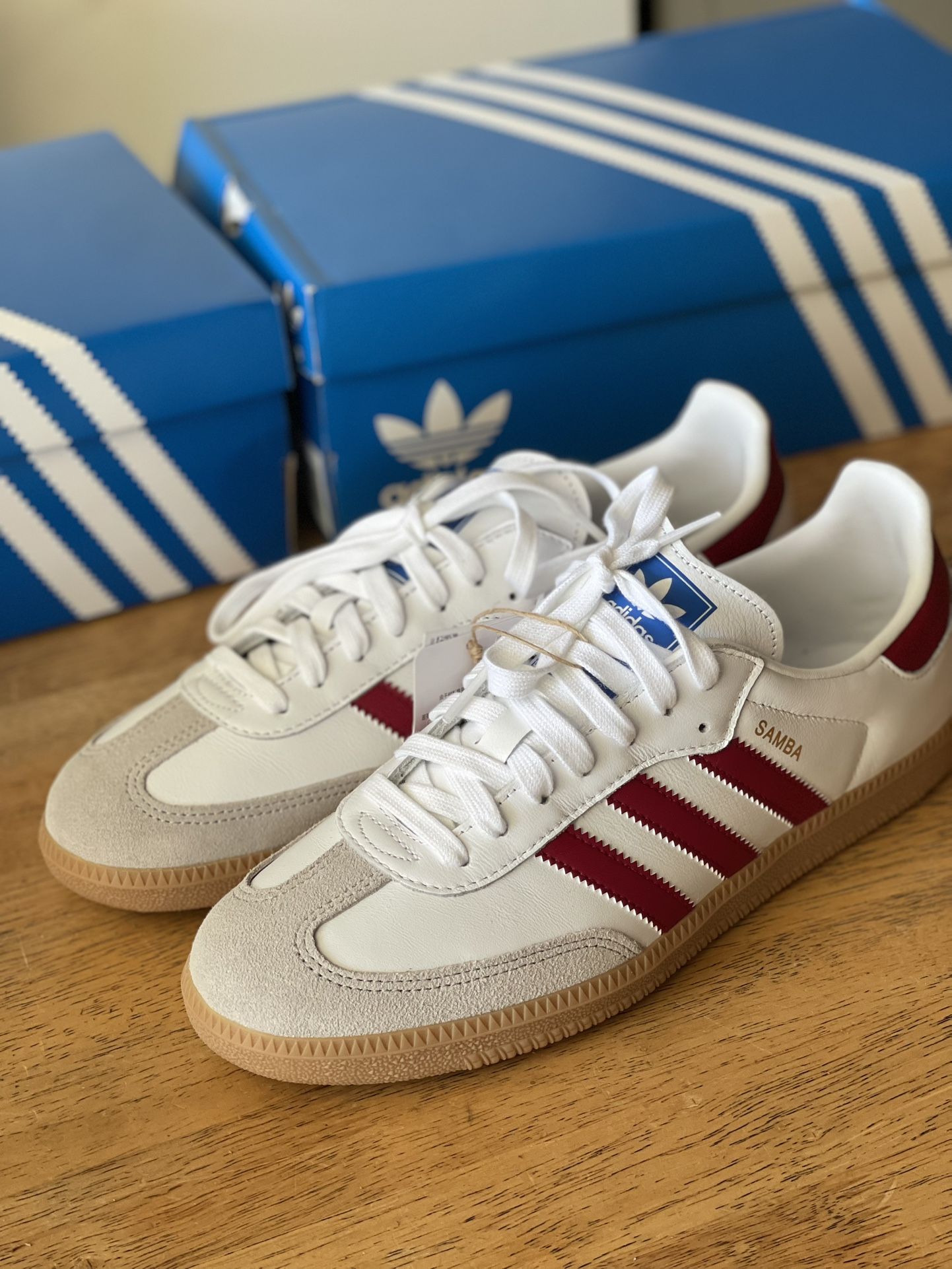 Adidas Sambas OG, Red, White & Gum 9 & 9.5