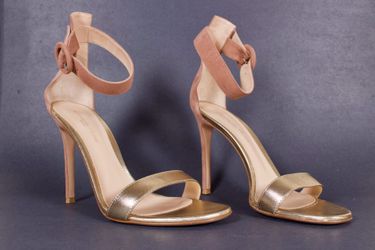 Gianvito Rossi Portofino 105 Gold & Rose 38.5o lo