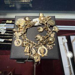 14k Gold Charm Bracelet