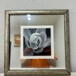 Wall Frame Black and White Floral Print