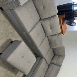 Beautiful Grey L Shape Sectional 