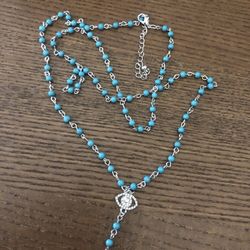 Evil Eye Semi Precious Crystal Necklace 