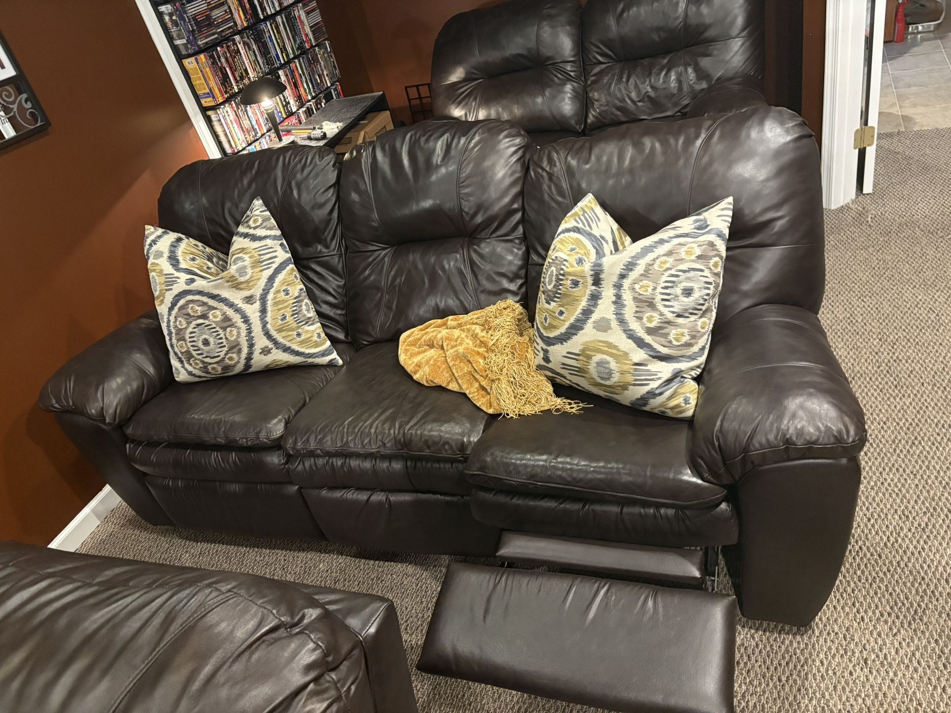 Chocolate Leather Sofa