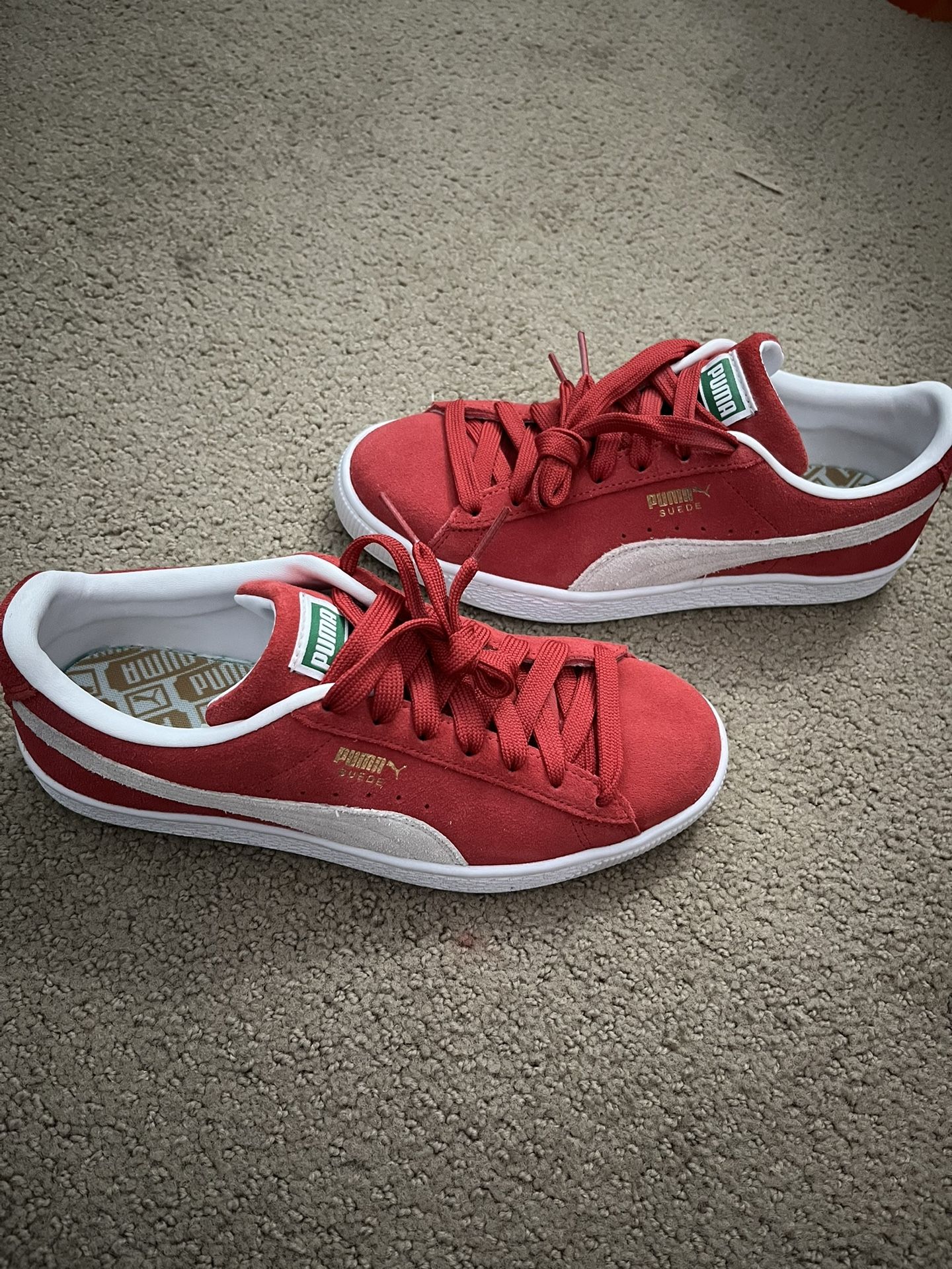 Puma Suede Classic XXI Shoes Red Women’s 8.5 Men’s 7