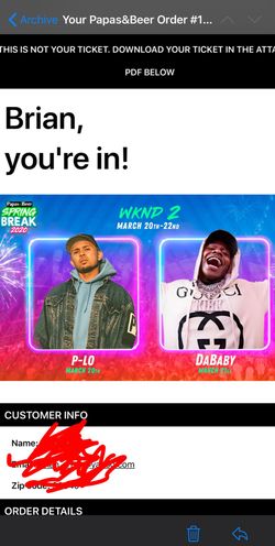 2 papas & beer tickets!