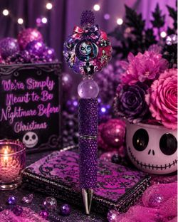 Nightmare Before Christmas Rhinestone Beaded Pen