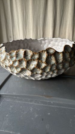 Ceramic Decorative Bowl with Coral Texture