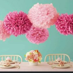 Martha Stewart Pom Poms Party Decor New Pink Birthday Party Baptist Baby Shower Wedding Quinceañera 