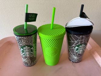 HALLOWEEN STARBUCKS TUMBLERS X3