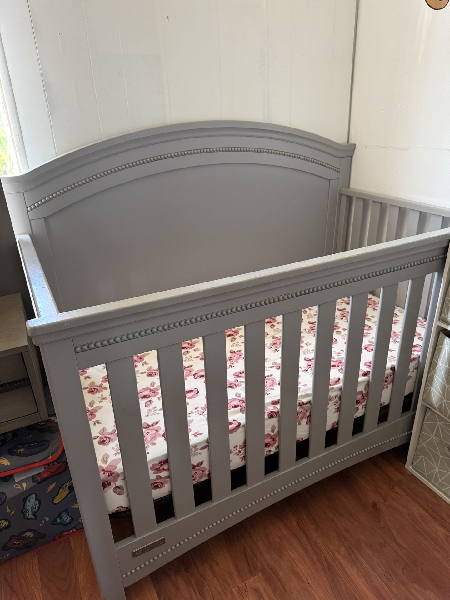 Grey Baby Crib