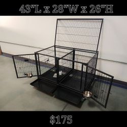 🔥 Heavy Duty 🔥 Stackable Dog Kennels With Divider And Removable Trays🦴🦴🦴🐶🐶