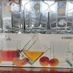 6 Crystal Style Setter Glassware