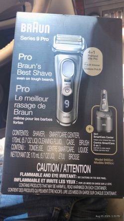 Braun Series 9 Pro Electric Razor /W Smart Cleaning Center