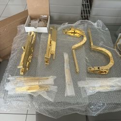 24k gold plate hood and trunk hinges 