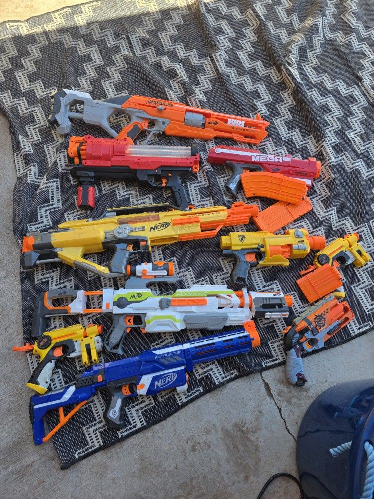 All These NERF guns
