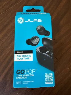 NEW JLab GO POP + True Wireless Earbuds (Black) OPEN BOX