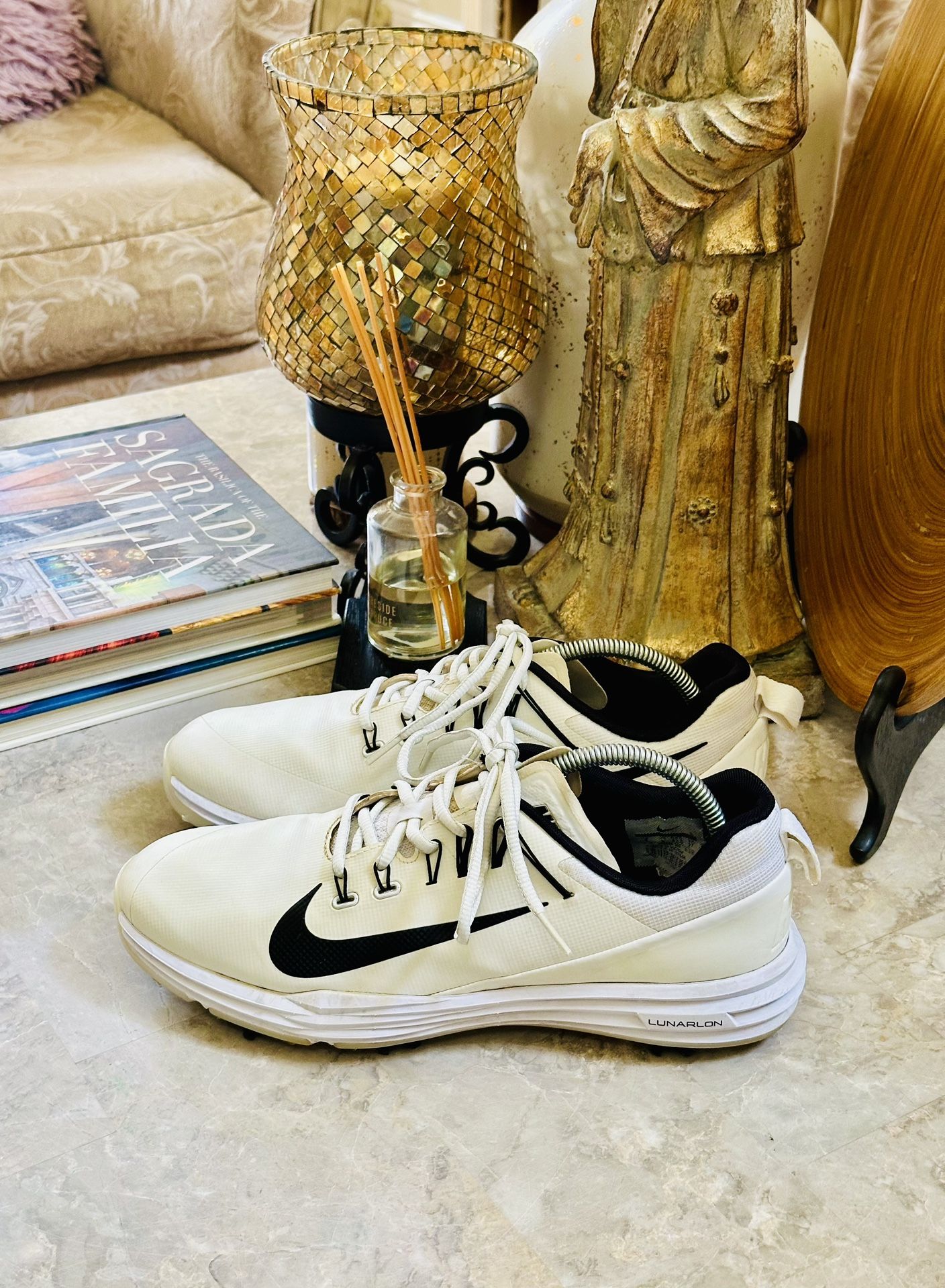 Nike Lunarlon Lunar Command 2 White Golf Shoes Size 9